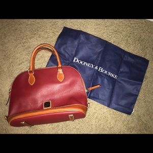 Dooney & Bourke Pebble Leather Zip Zip Satchel
